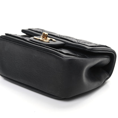 Chanel Calfskin Quilted Sheriff's Star Mini Square Flap Black 9 of 9