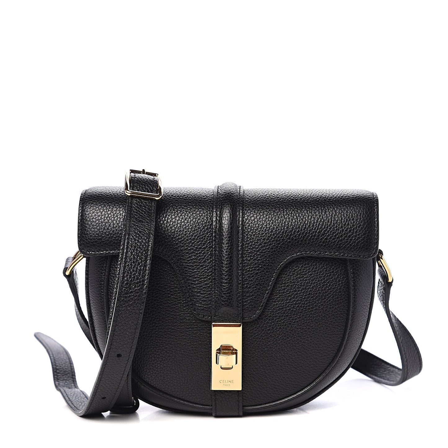 Grained Calfskin Besace Small 16 Black