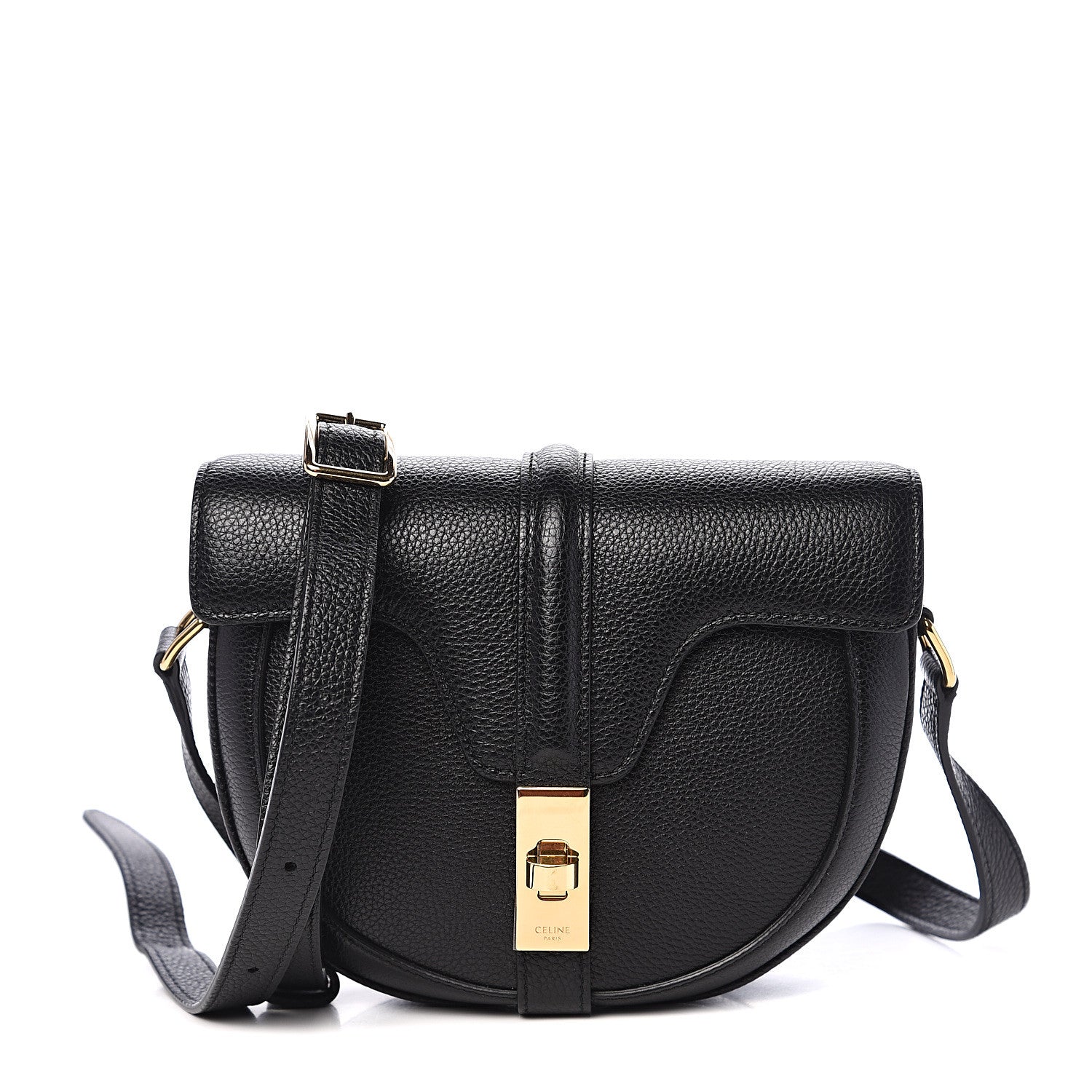 Celine Grained Calfskin Besace Small 16 Black 1 of 13