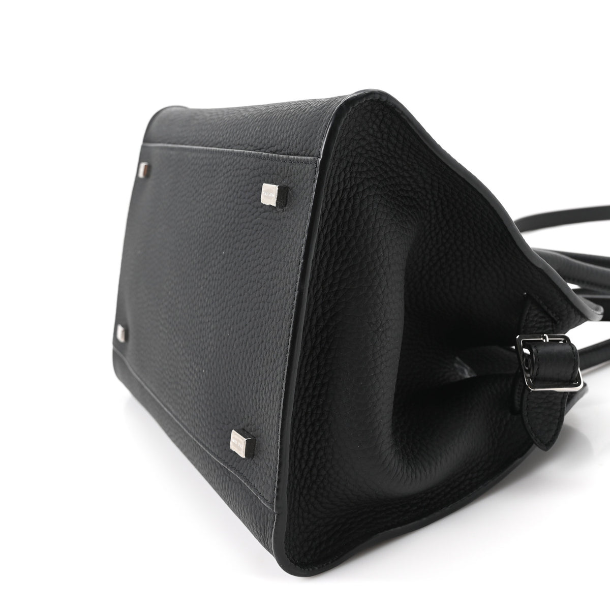 Grained Calfskin Soft Margaux 10 Bag Black