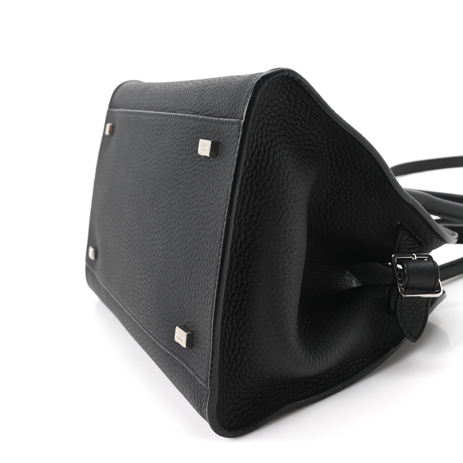 The Row Grained Calfskin Soft Margaux 10 Bag Black 9 of 9