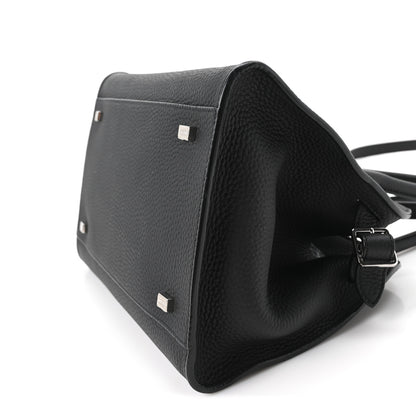 The Row Grained Calfskin Soft Margaux 10 Bag Black 9 of 9