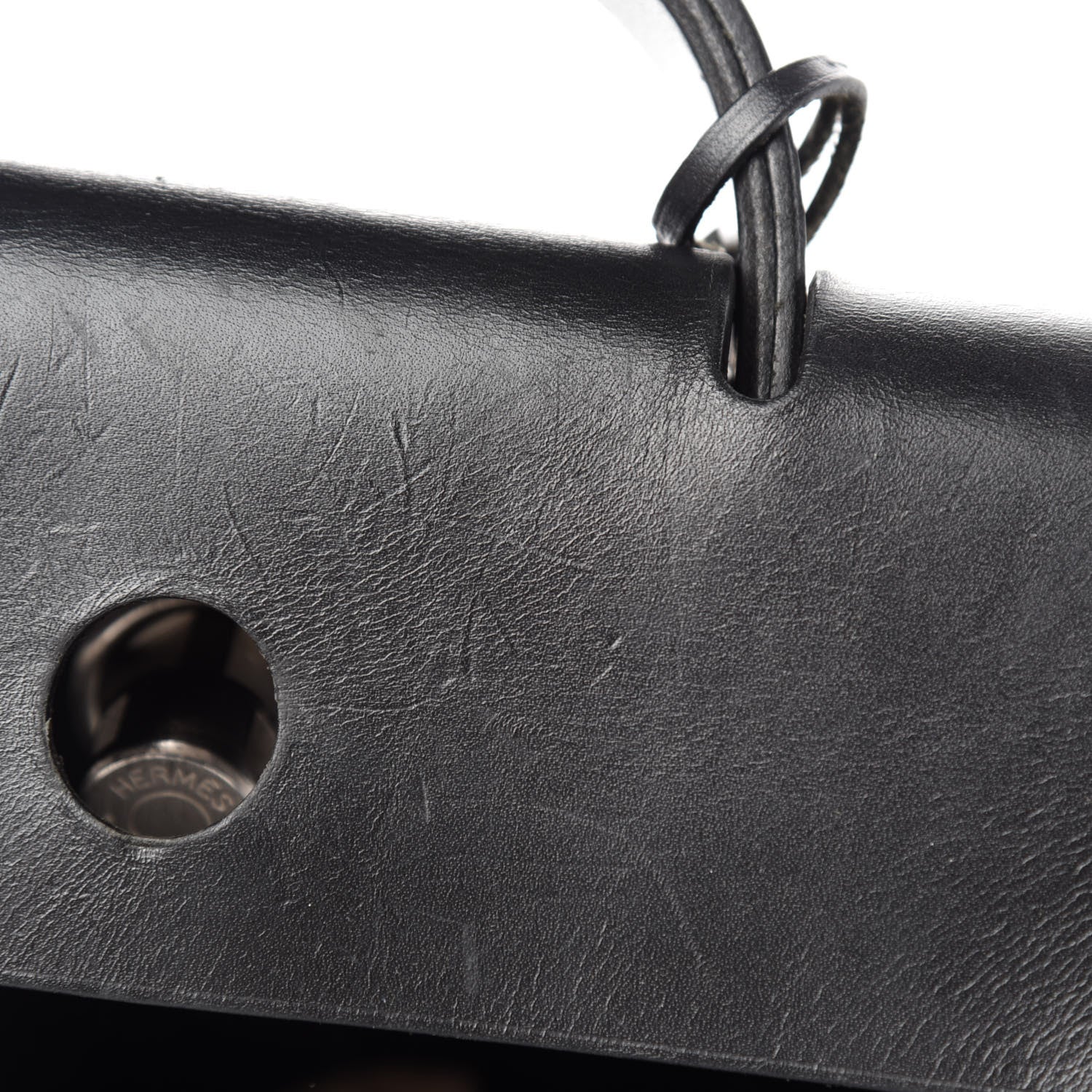 Hermes Toile Vache Calfskin Herbag 30 PM Backpack Black 9 of 12