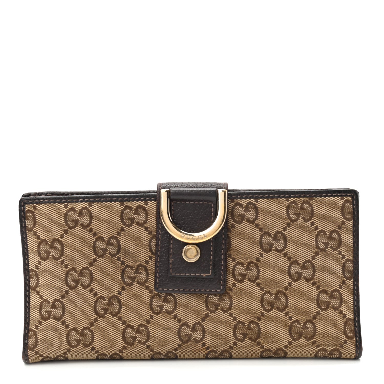 Gucci Monogram Abbey Continental Wallet Dark Brown 1 of 11