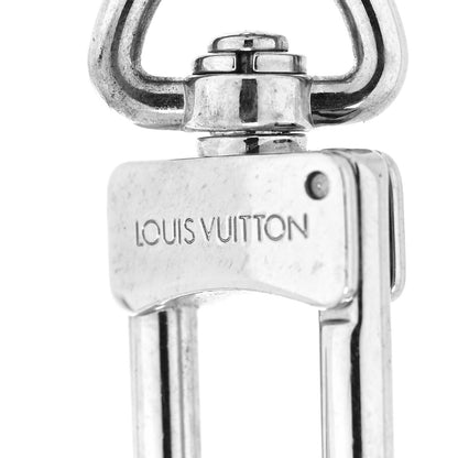 Louis Vuitton Metal Palladiium Finish LV Initiales Bag Charm Key Holder Silver 3 of 4