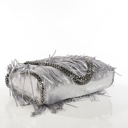 Stella McCartney Eco Suede Fringe Falabella Tote Platinum 4 of 8