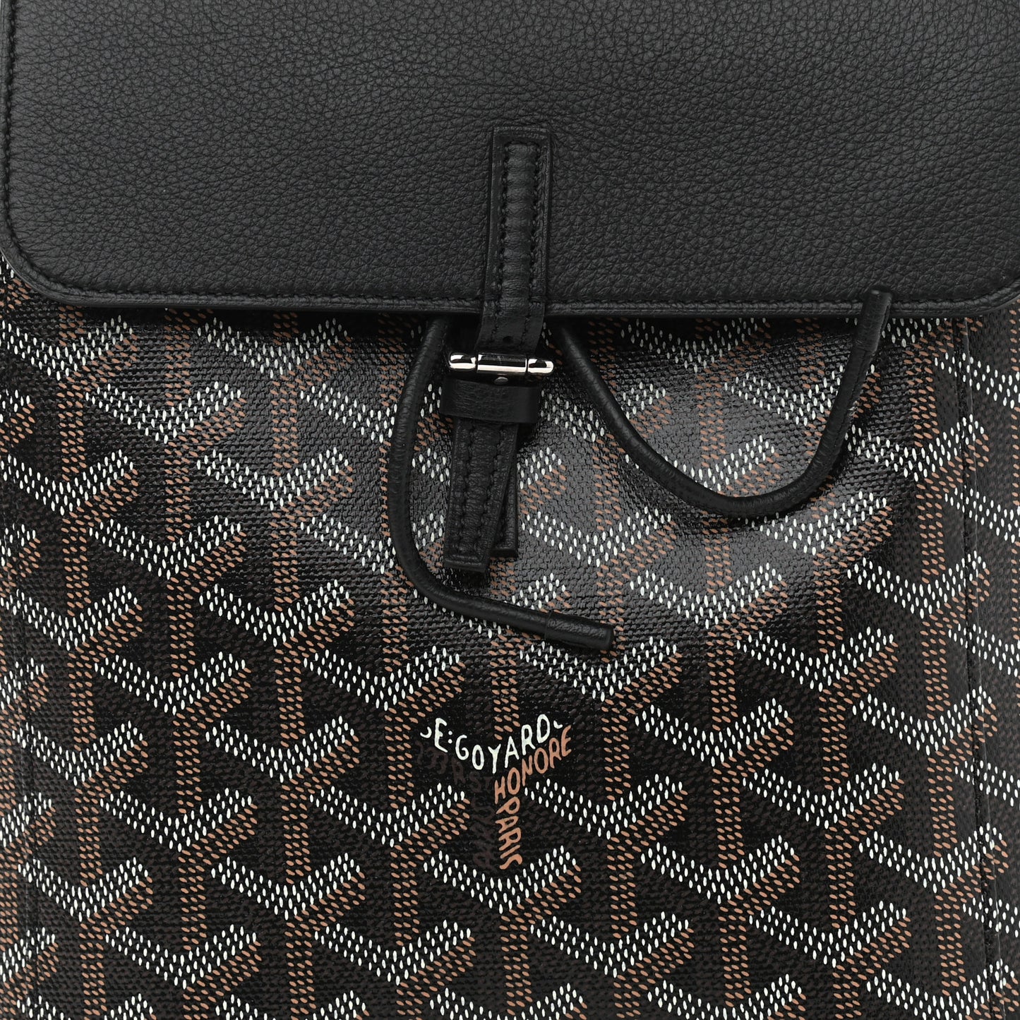 Goyardine Calfskin Mini Alpin Backpack Black