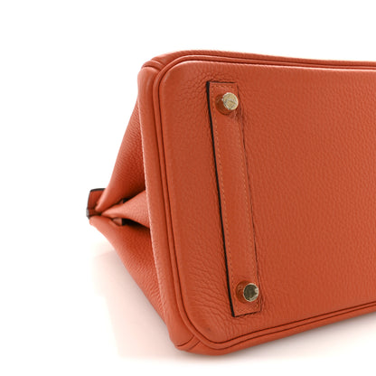 Hermes Taurillon Clemence Birkin 30 Feu 8 of 9