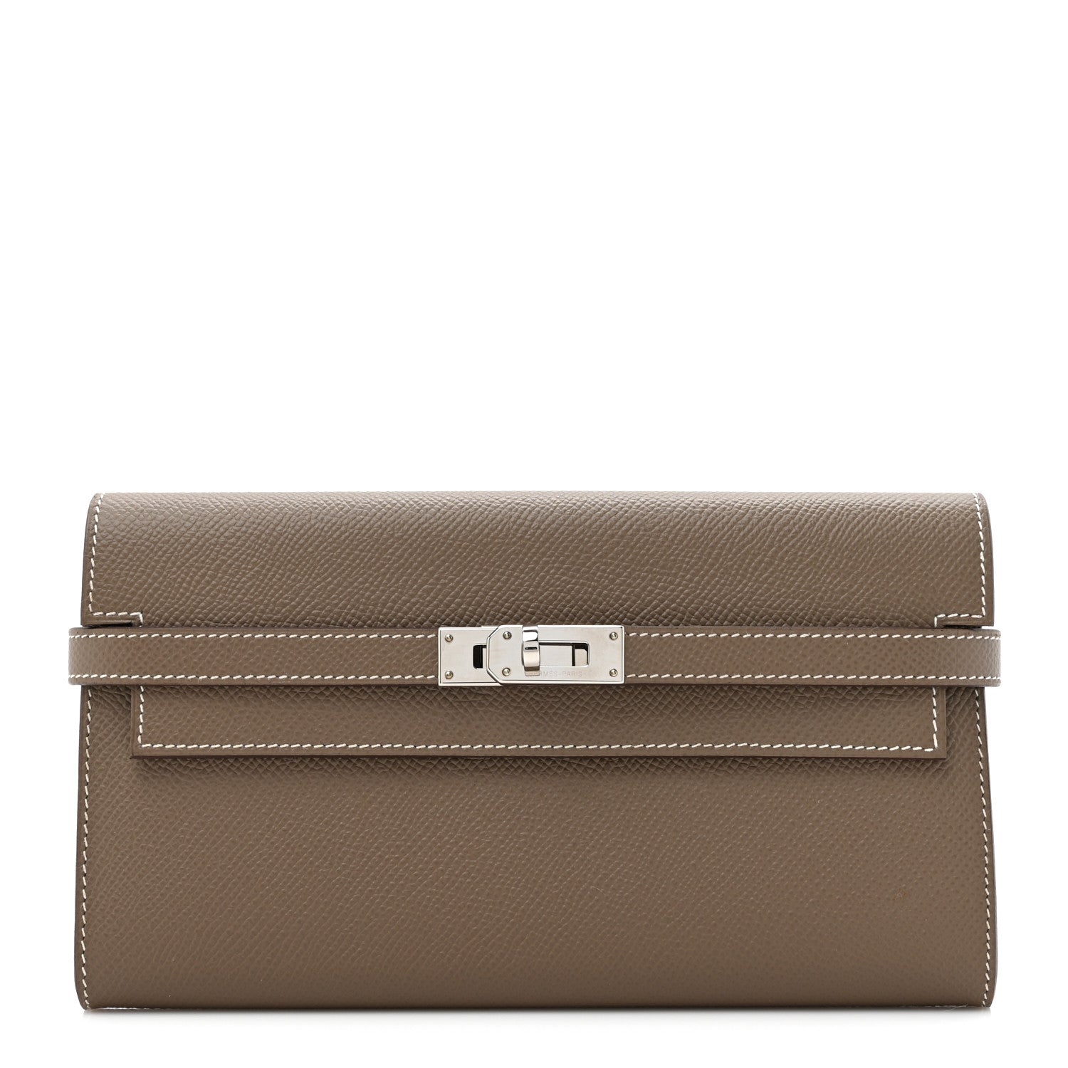Hermes Epsom Kelly Longue Wallet Etoupe 1 of 10