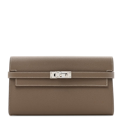 Hermes Epsom Kelly Longue Wallet Etoupe 1 of 10