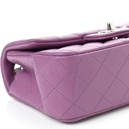 Chanel Lambskin Quilted Mini Rectangular Flap Purple 9 of 10