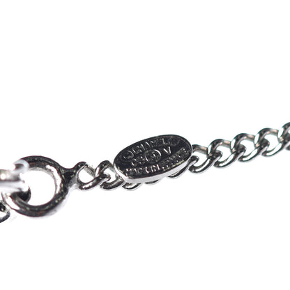 Chanel Enamel CC Necklace Silver Black 6 of 7
