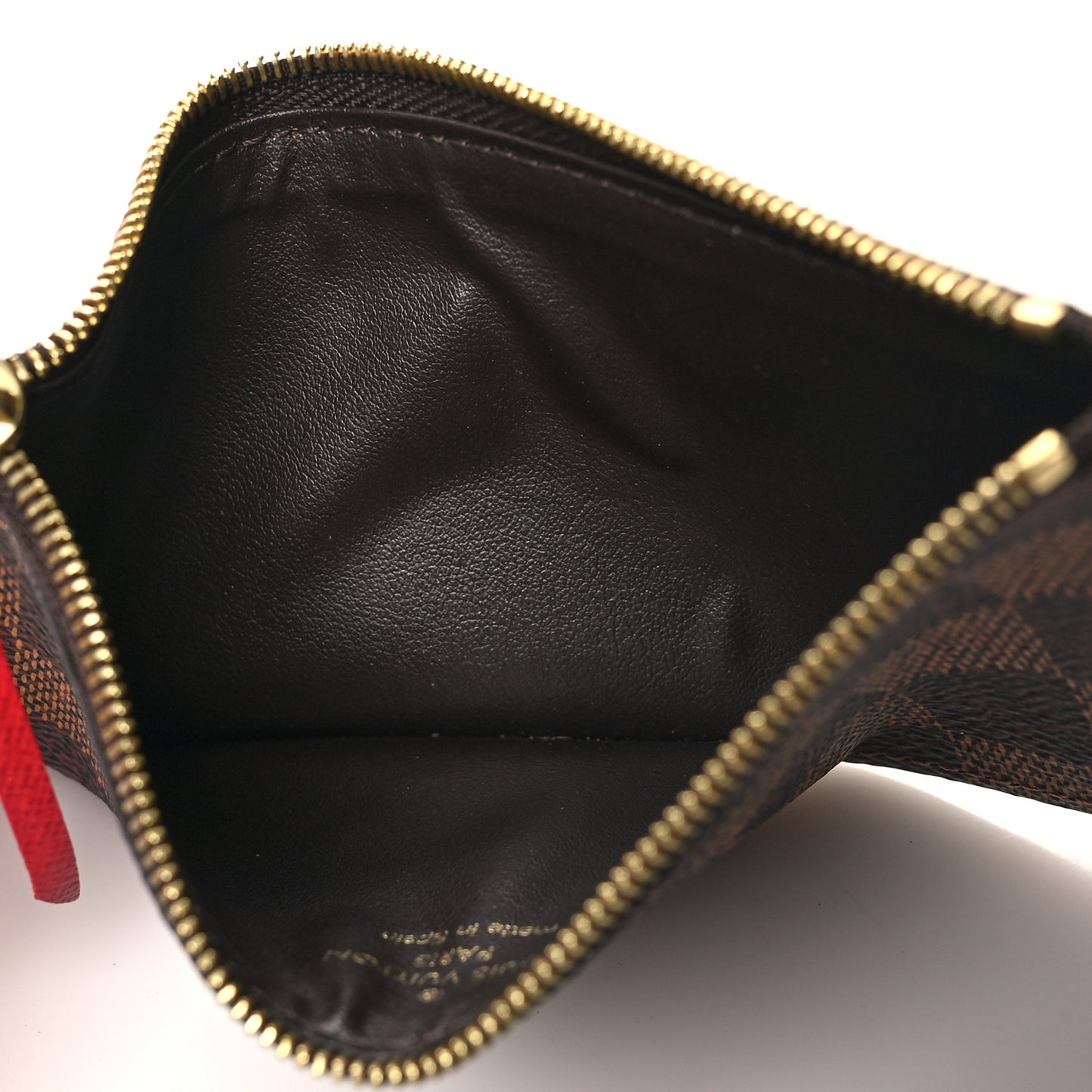 LOUIS VUITTON Damier Ebene Josephine Wallet Red