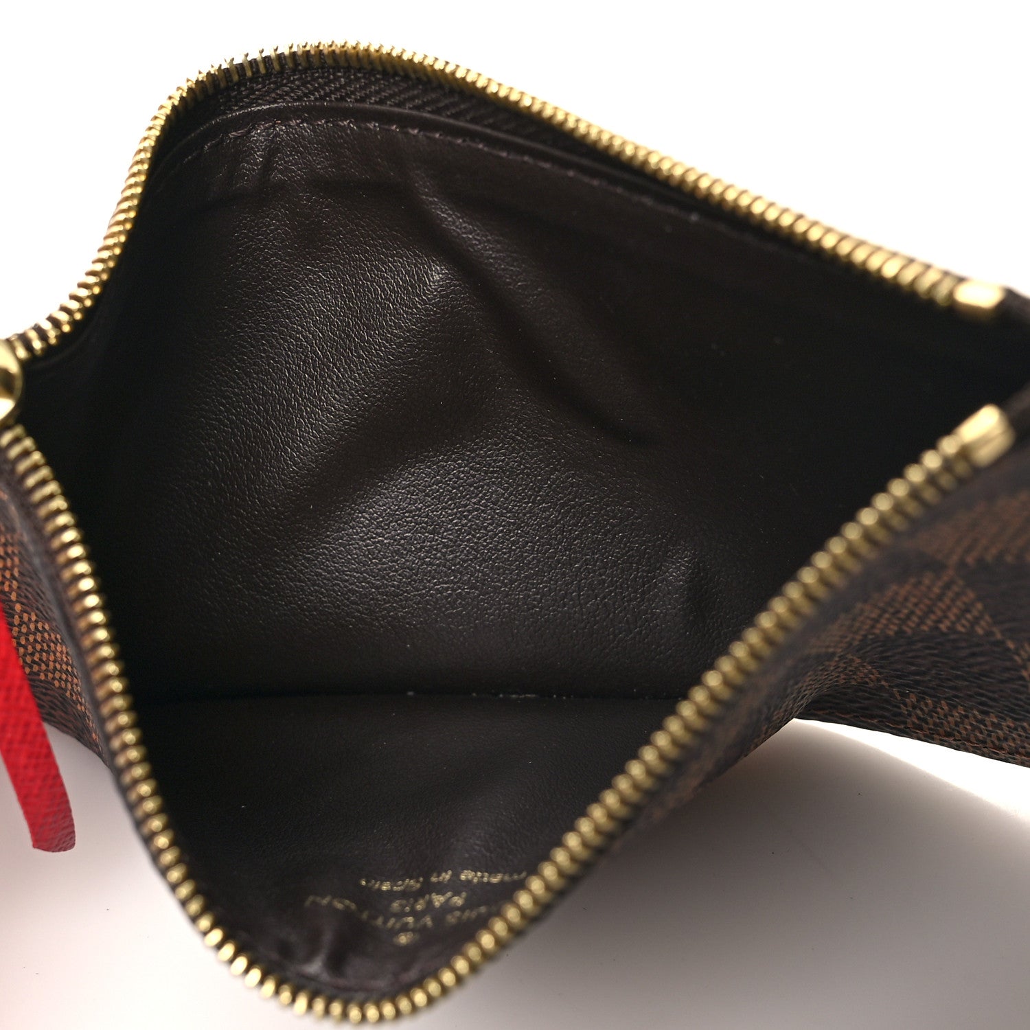 Louis Vuitton LOUIS VUITTON Damier Ebene Josephine Wallet Red 7 of 8