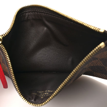 Louis Vuitton LOUIS VUITTON Damier Ebene Josephine Wallet Red 7 of 8
