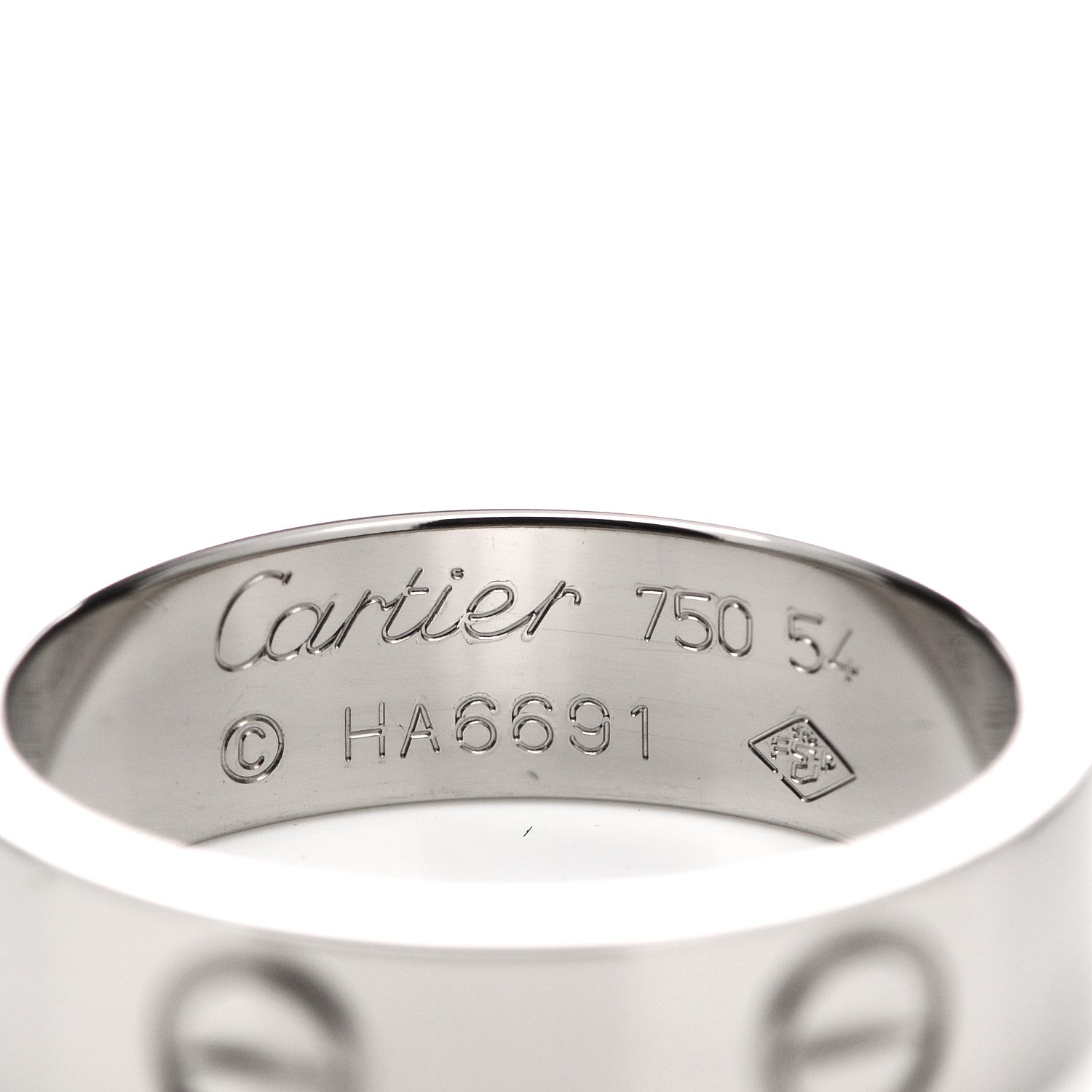 Cartier 18K White Gold 5.5mm LOVE Ring 54 7 4 of 4