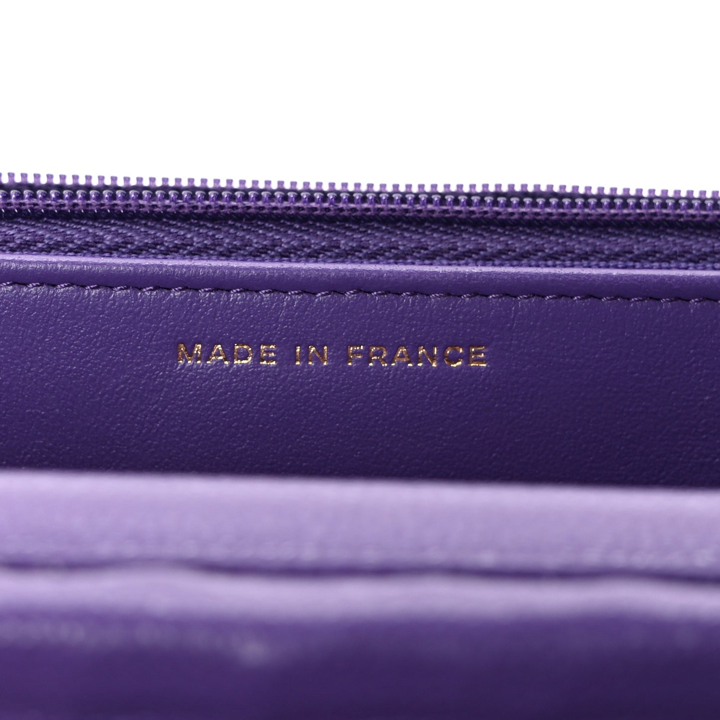 Caviar Quilted Wallet On Chain WOC Purple