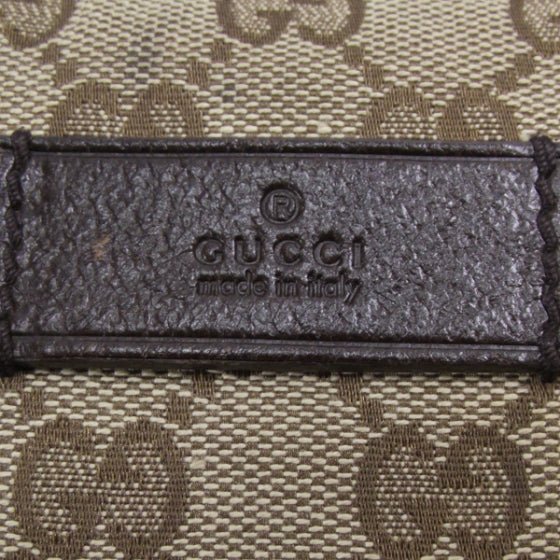 GG Monogram Large Web Handle Vertical Tote Dark Brown