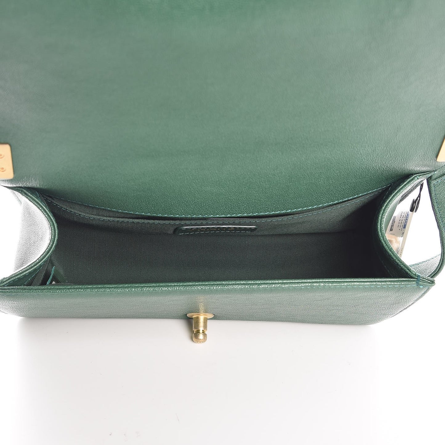 Caviar Quilted Medium Boy Flap Green