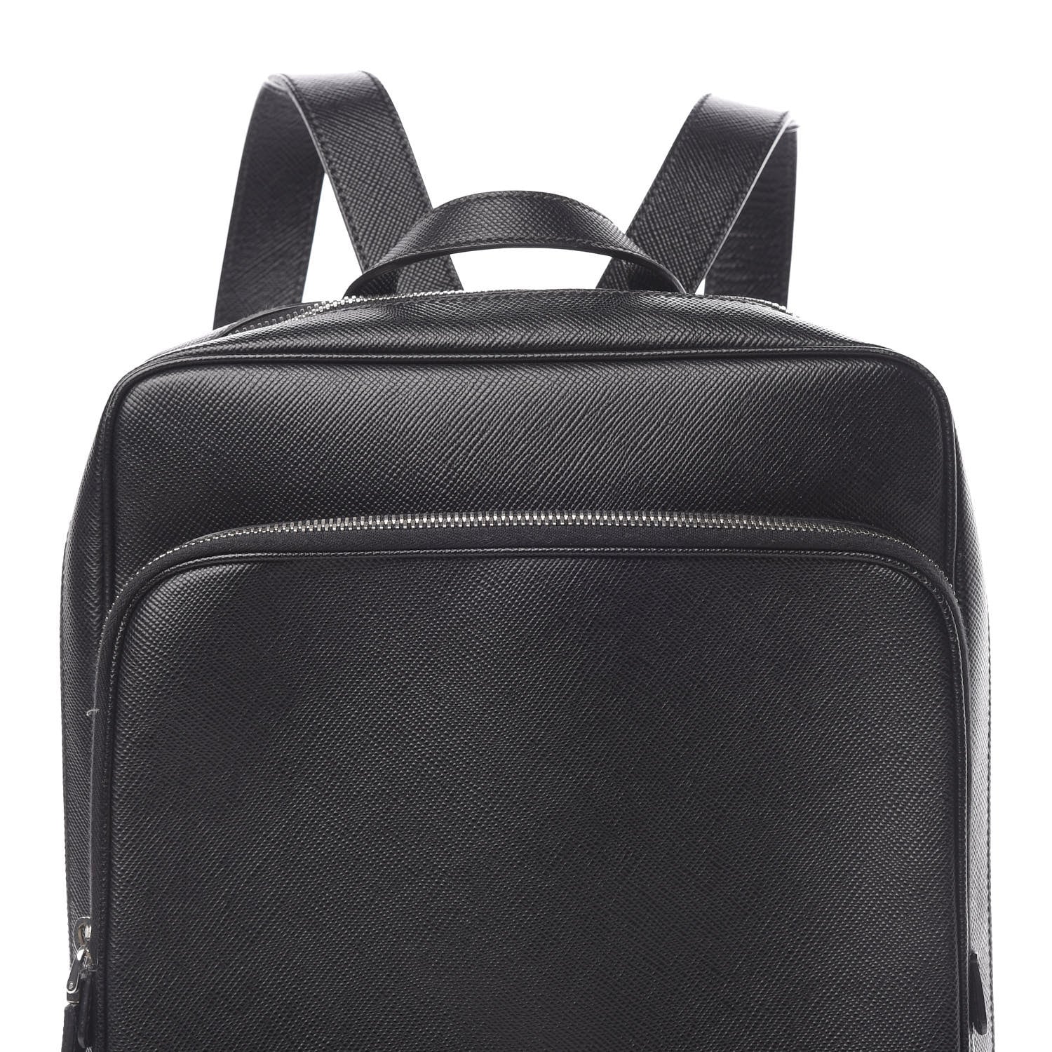 Prada Saffiano Cuir Briefcase Backpack Black 8 of 13