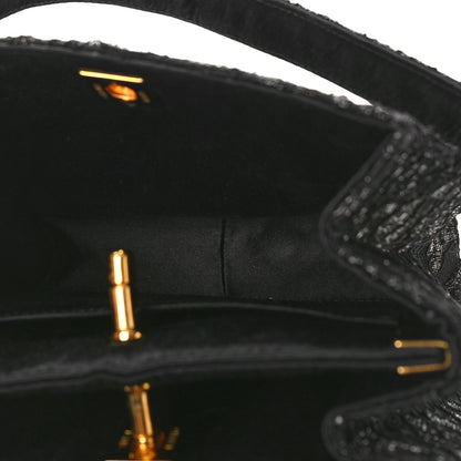 Chanel Lace Satin CC Top Handle Black 5 of 10