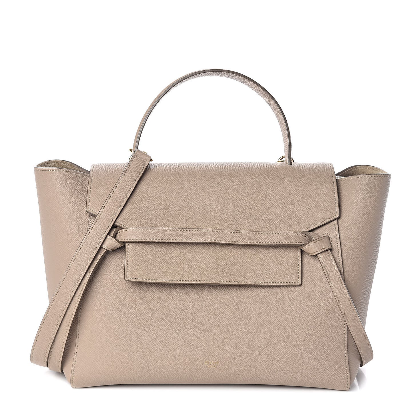Grained Calfskin Mini Belt Bag Light Taupe