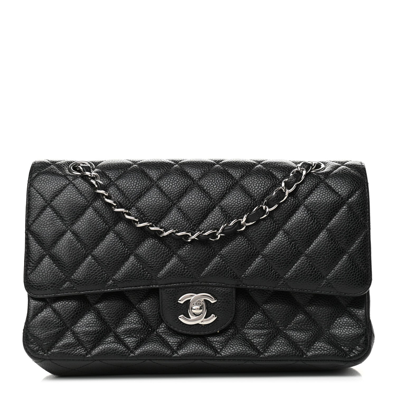 Chanel Caviar Quilted Medium Double Flap Black 1 of 8