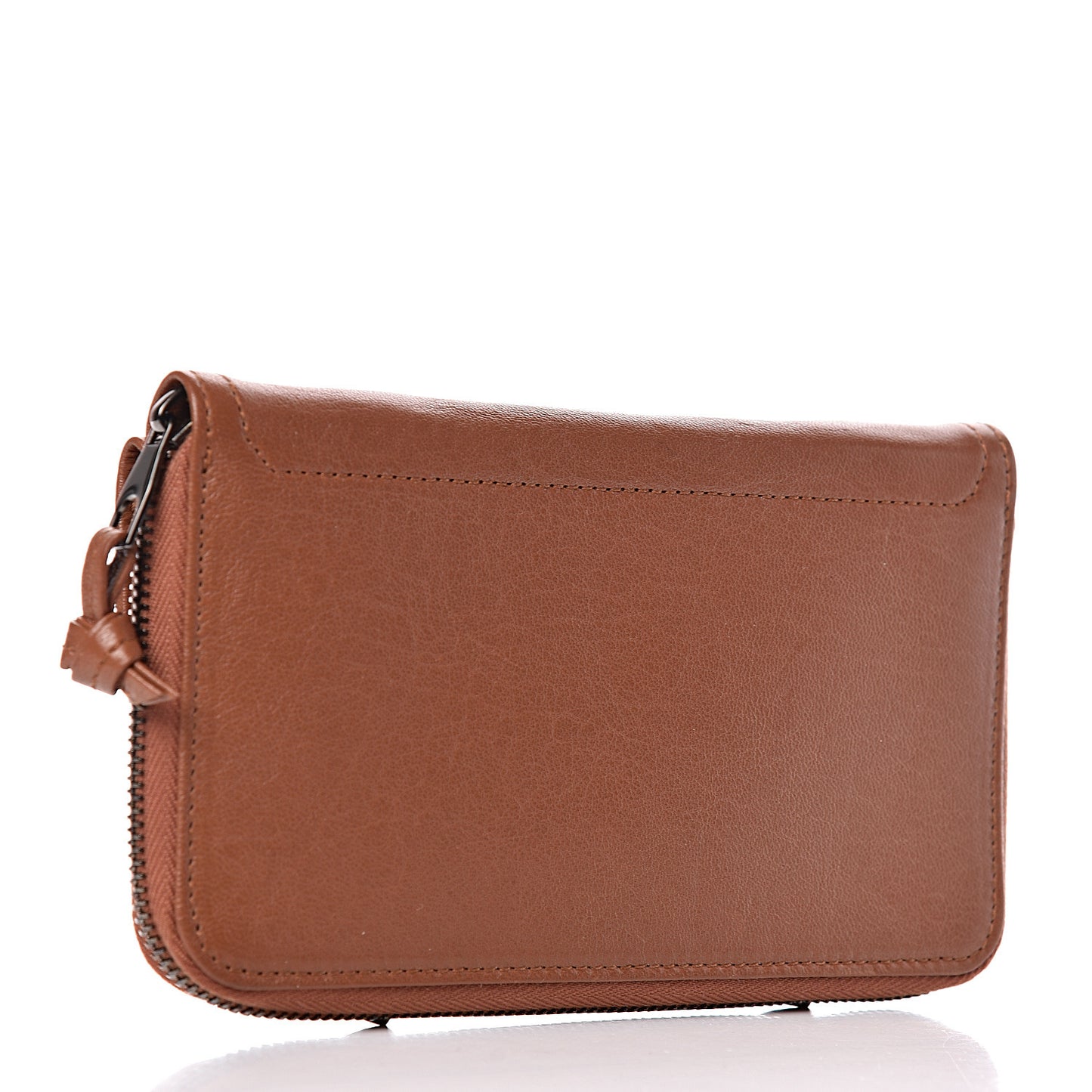 Lambskin PS1 Large Zip Around Wallet Saddle
