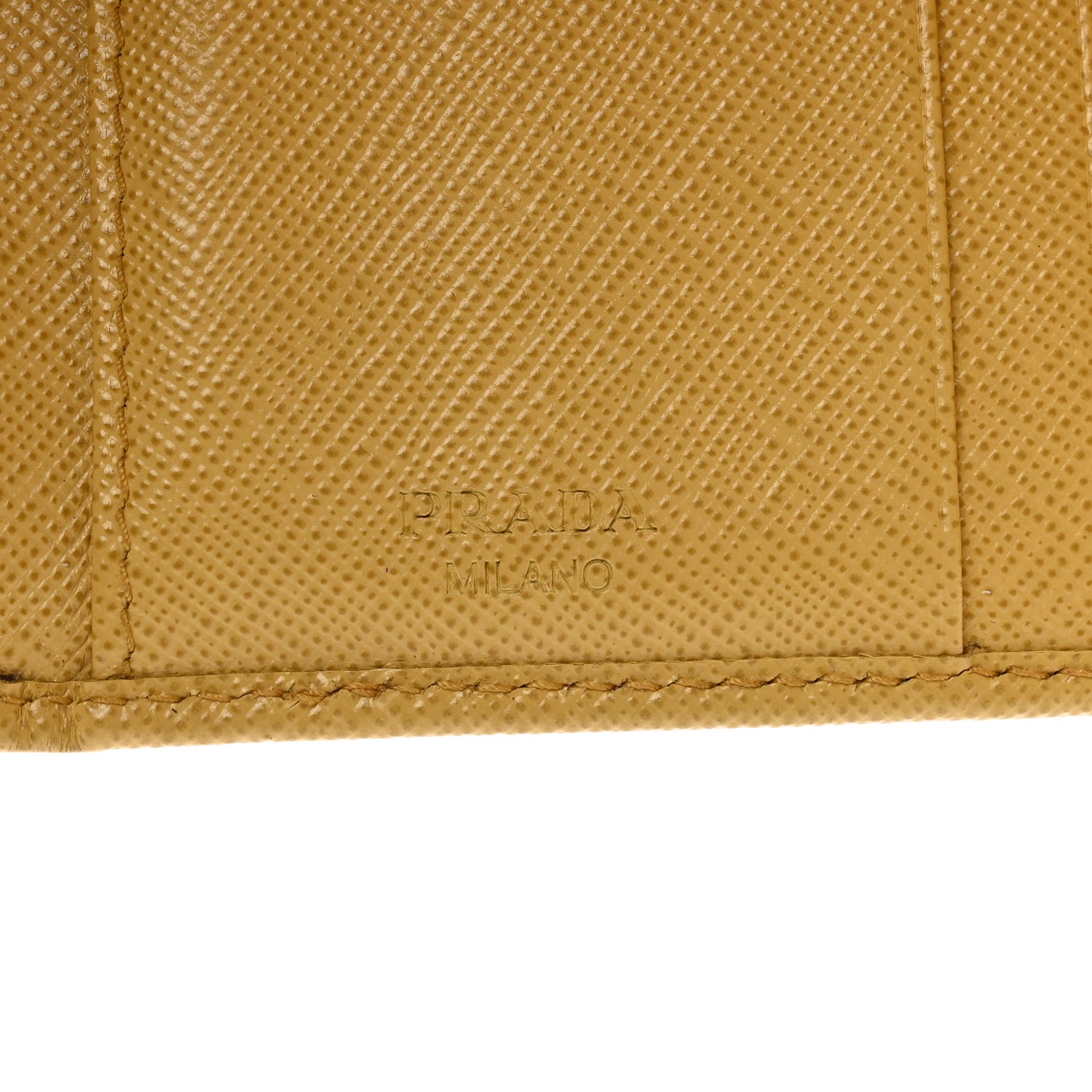 Prada Saffiano Compact Wallet Ginestra 6 of 8