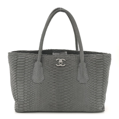 Chanel Snakeskin Executive Cerf Shopper Tote Grey 1 of 12