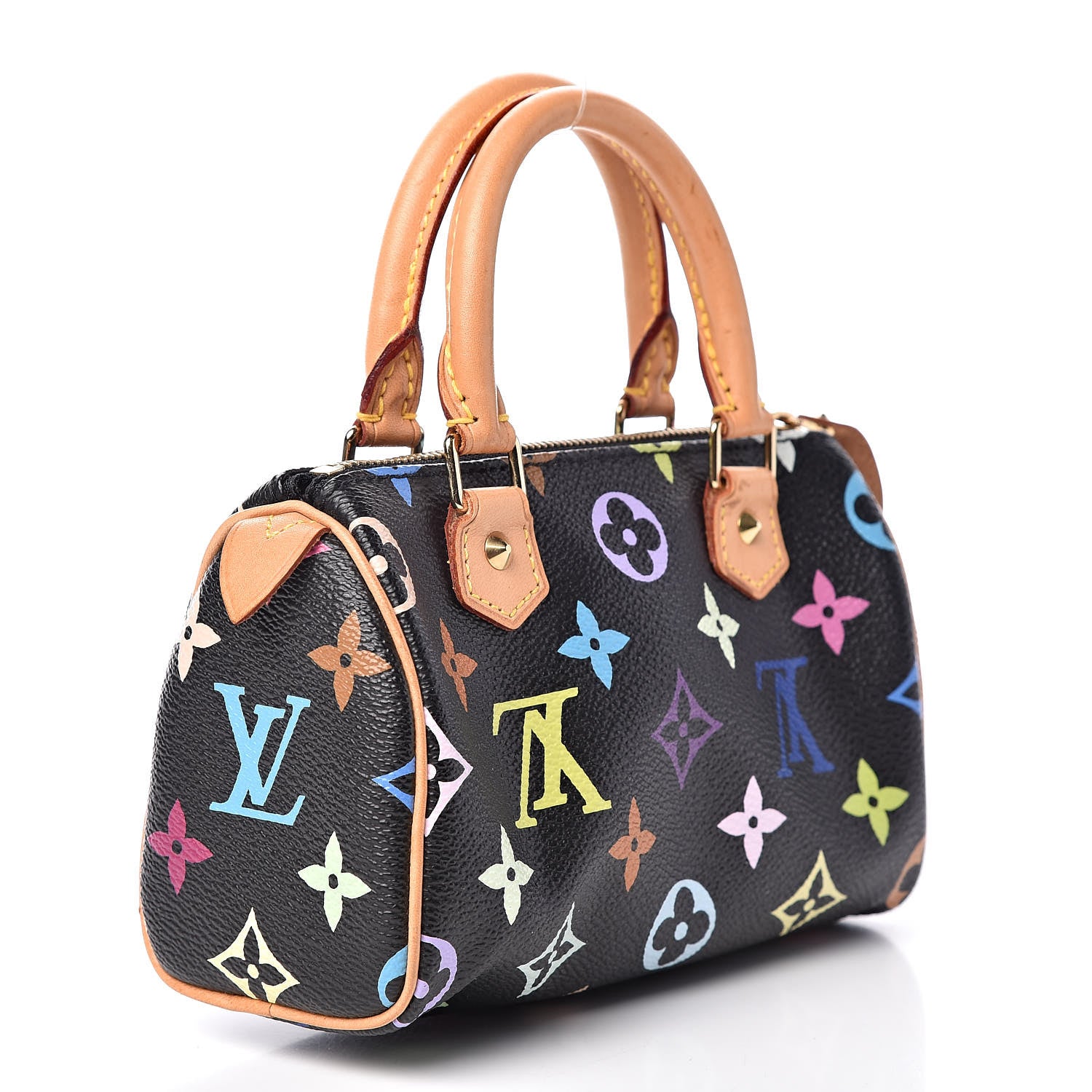 Louis Vuitton Monogram Multicolor Mini Sac HL Speedy Black 3 of 13