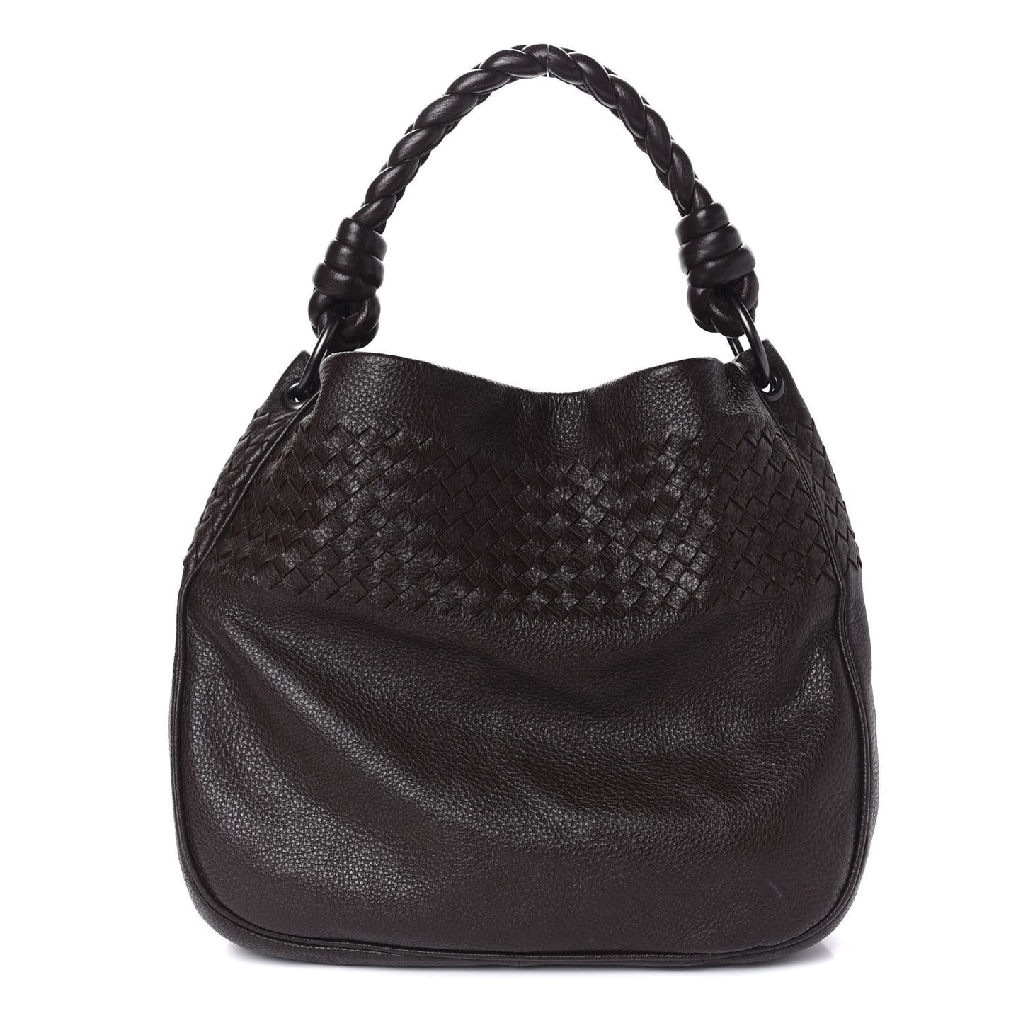 Cervo Intrecciato Shoulder Bag Ebano