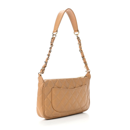 Chanel Caviar Quilted Timeless CC Shoulder Bag Beige 3 of 13