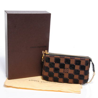Louis Vuitton Damier Paillettes Mini Pochette Accessories Black 5 of 9