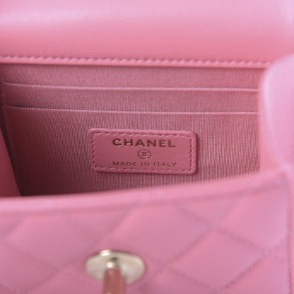 Chanel Lambskin Quilted Mini Trendy CC Clutch With Chain Pink 8 of 10
