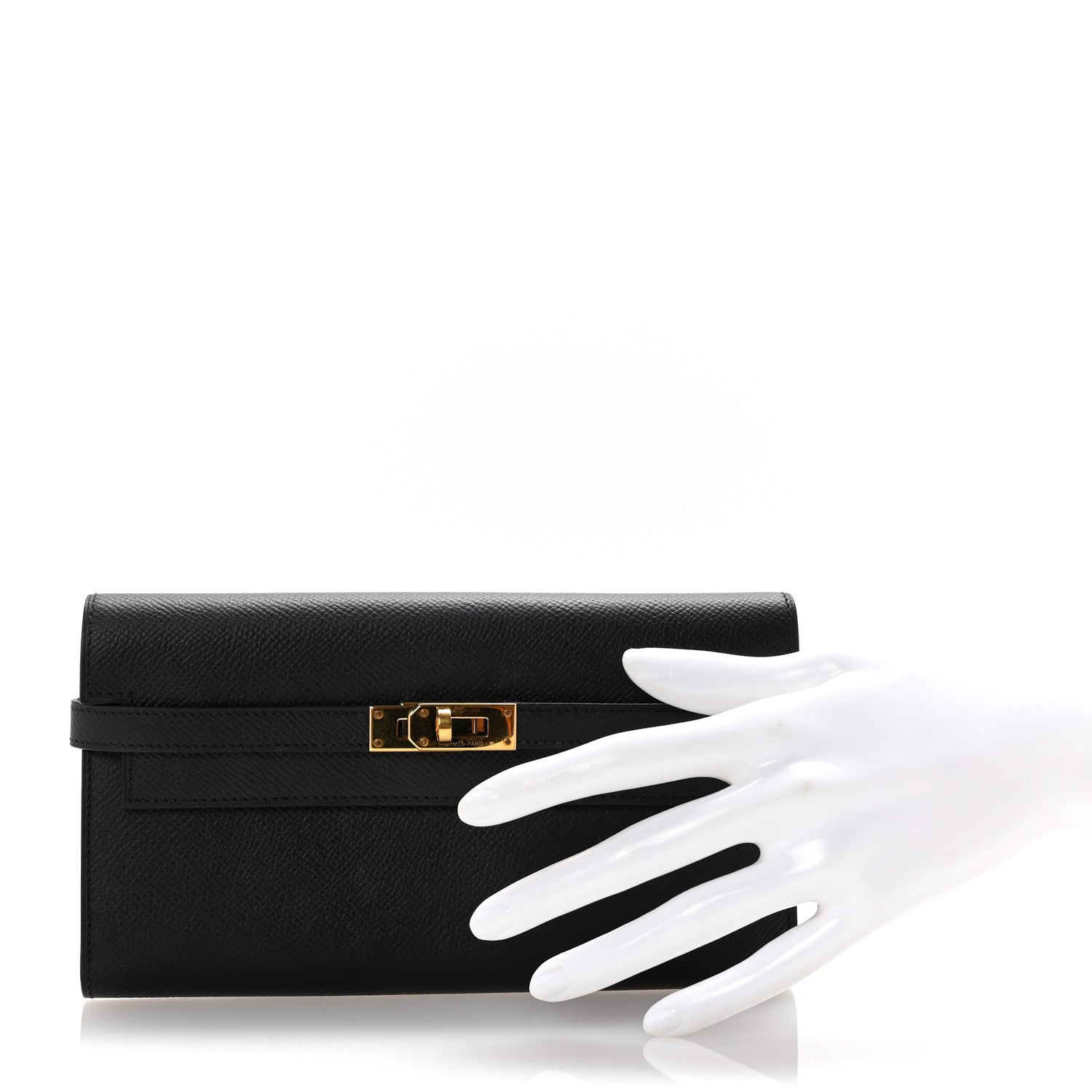 Hermes Epsom Kelly Longue Wallet Black 2 of 6