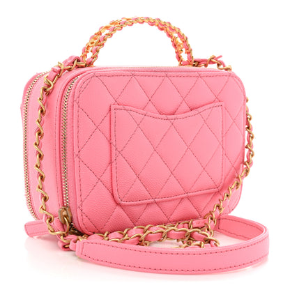 Chanel Caviar Quilted Pick Me Up Mini Vanity Case Pink 3 of 19