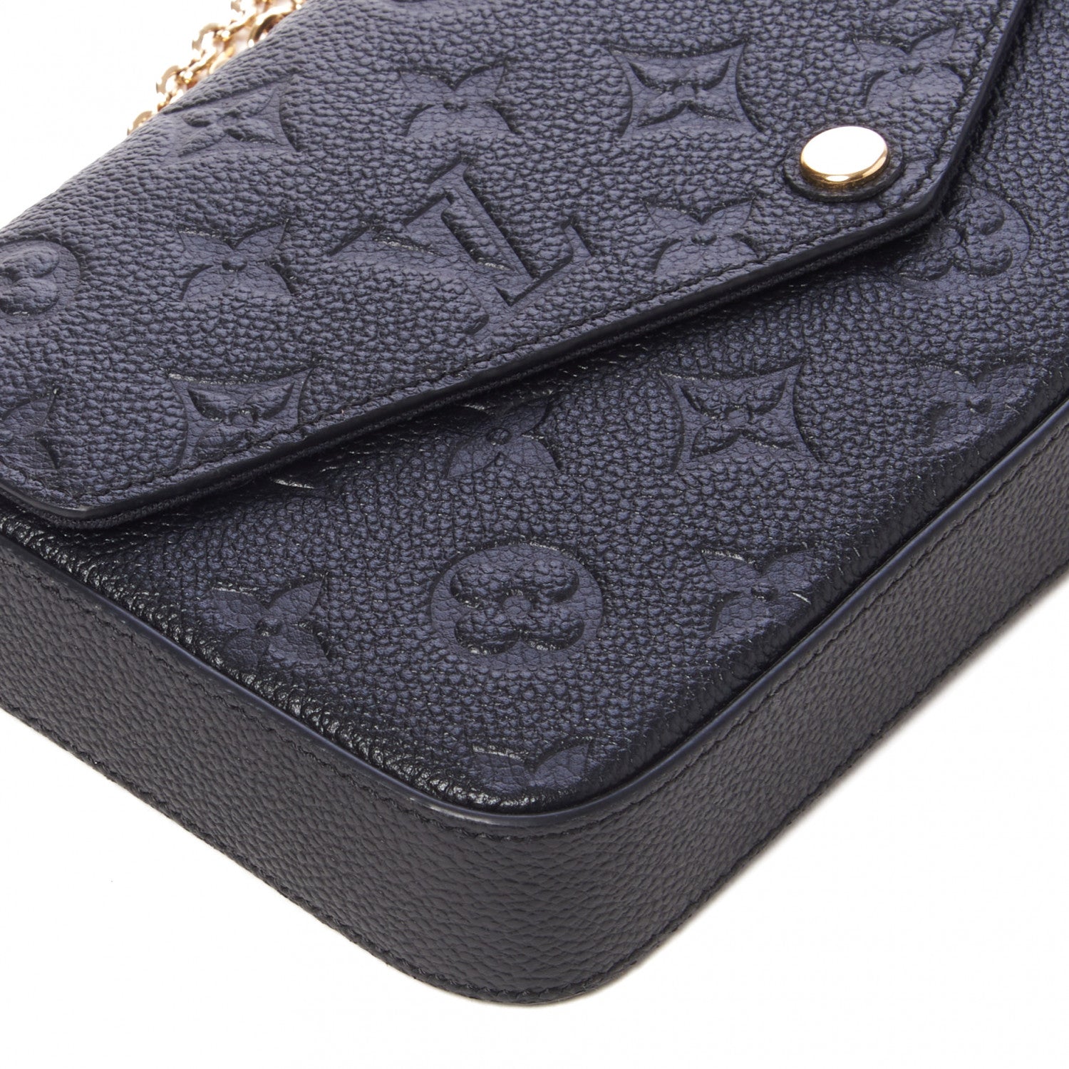 Louis Vuitton Empreinte Pochette Felicie Chain Wallet Black 6 of 9