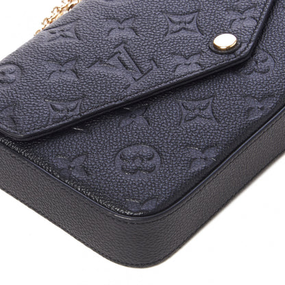 Louis Vuitton Empreinte Pochette Felicie Chain Wallet Black 6 of 9