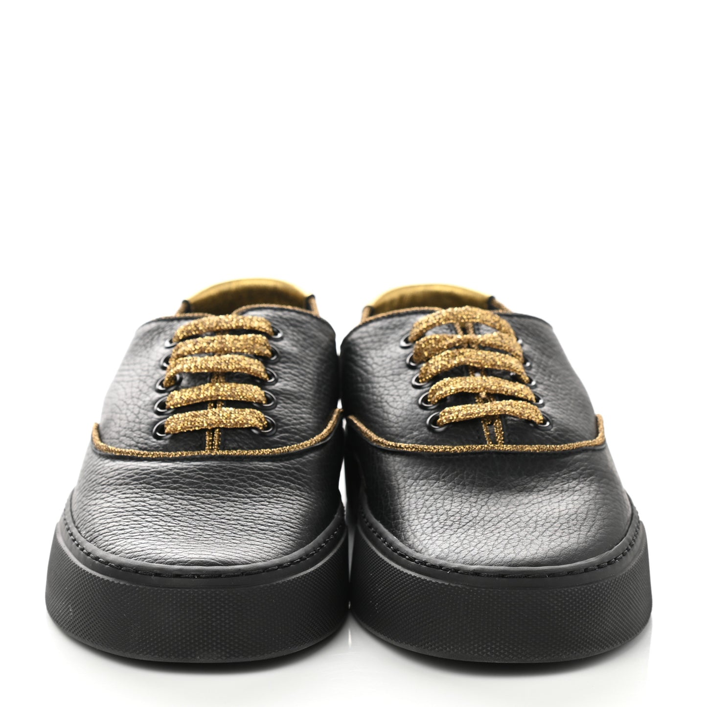 Nappa Venice Sneakers 37.5 Black Gold