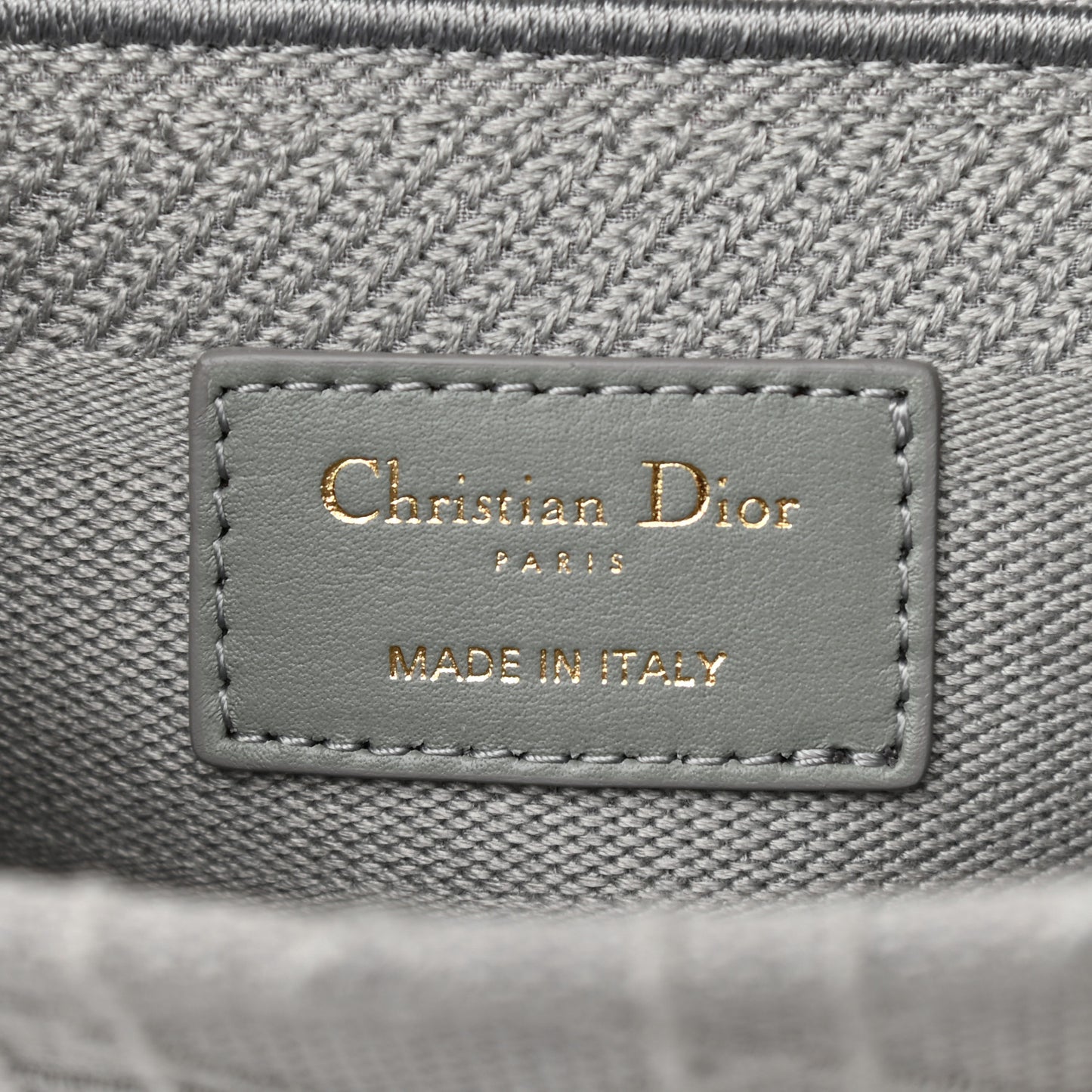 Canvas Embroidered Cannage Medium Lady D-Lite Gray
