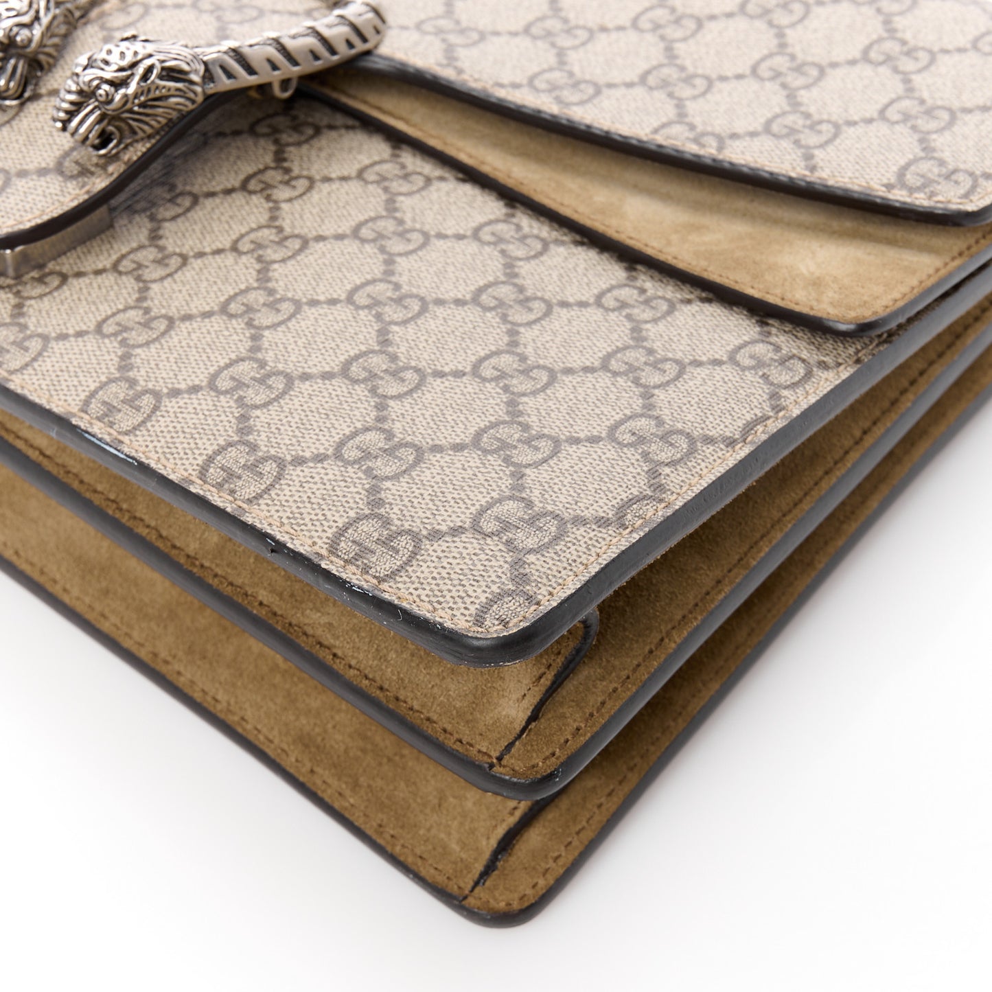 GG Supreme Monogram Medium Dionysus Shoulder Bag Taupe