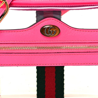 Gucci Vinyl Web Mini Ophidia Transparent Shoulder Bag Fluorescent Fuchsia 6 of 10