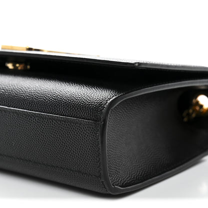 Saint Laurent Grain De Poudre Small Classic Monogram Kate Satchel Black 11 of 12