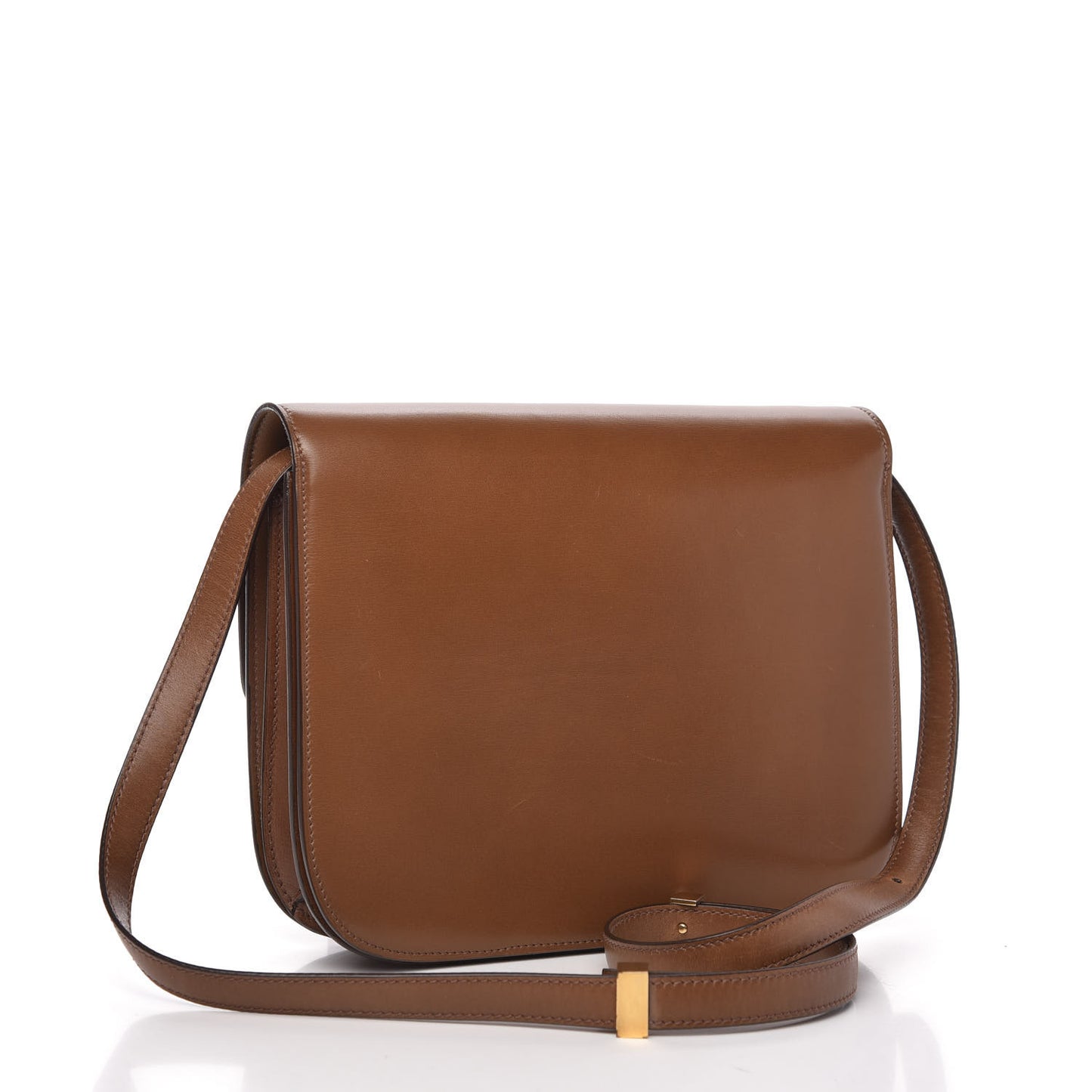 Box Calfskin Medium Classic Box Flap Bag Camel