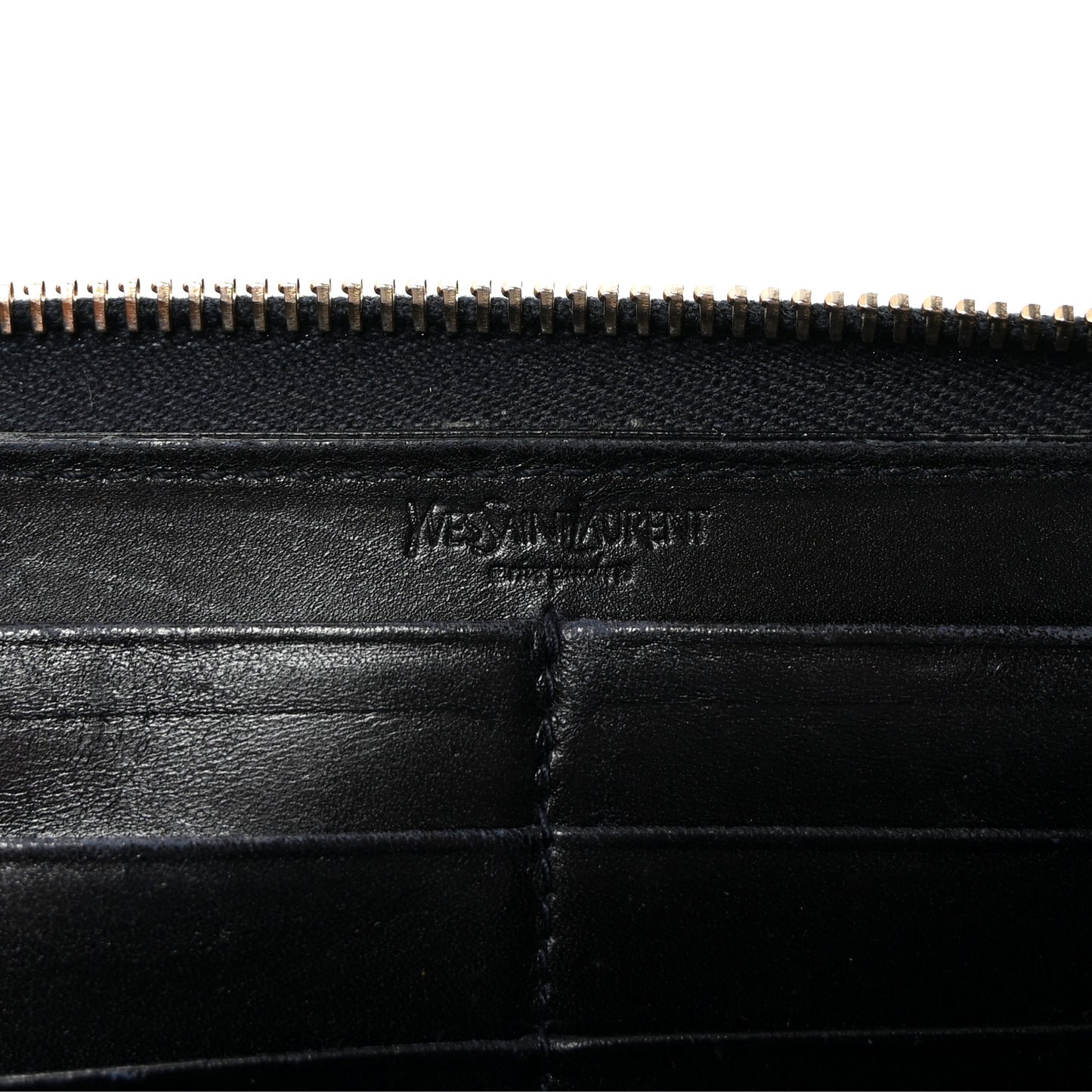 Textured Patent Monogram Belle De Jour Zip Around Wallet Black