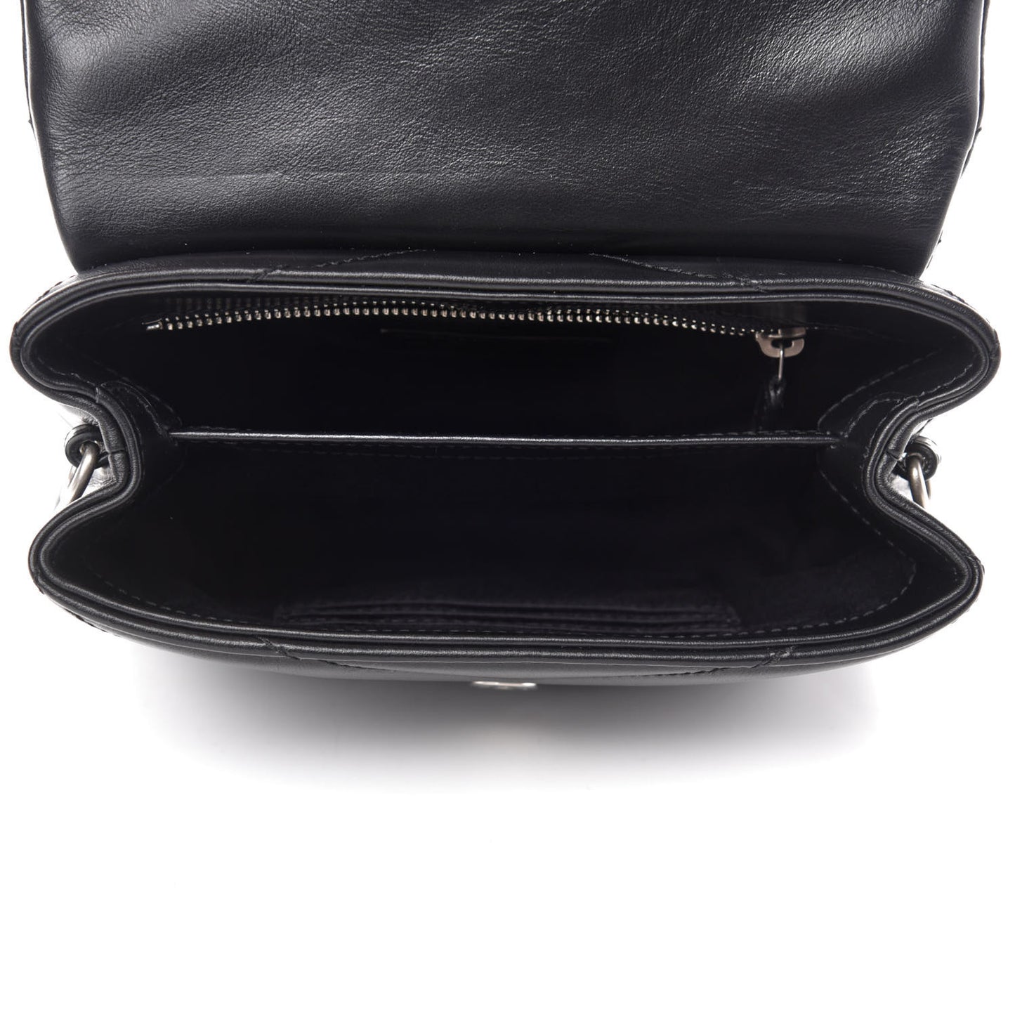 Calfskin Y Quilted Monogram Toy Loulou Crossbody Bag Black