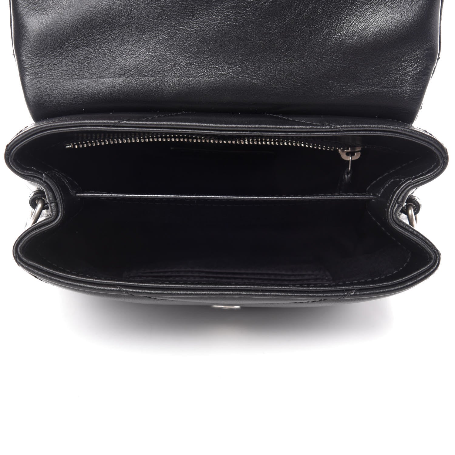 Saint Laurent Calfskin Y Quilted Monogram Toy Loulou Crossbody Bag Black 5 of 11
