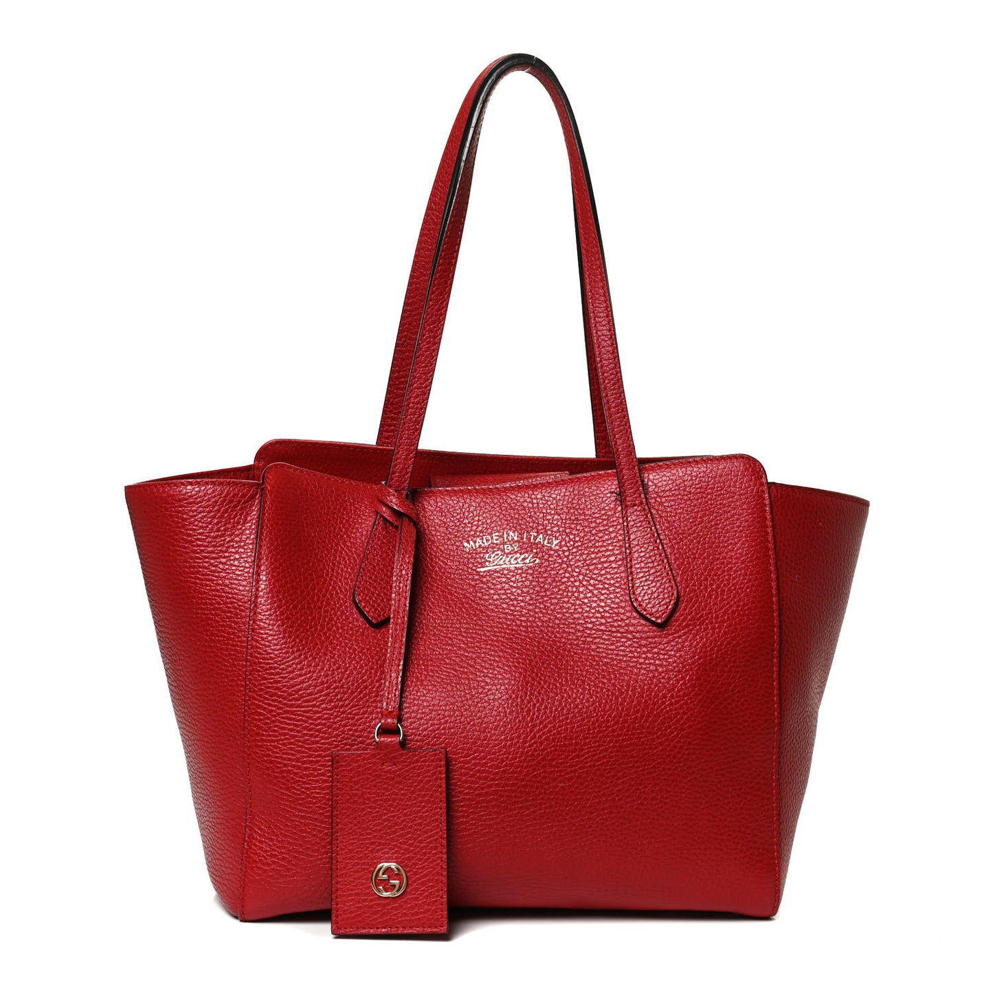 Dollar Calfskin Small Swing Tote Red