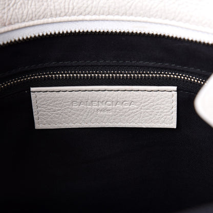 Balenciaga Calfskin Logo Small Shopping Tote White 6 of 12
